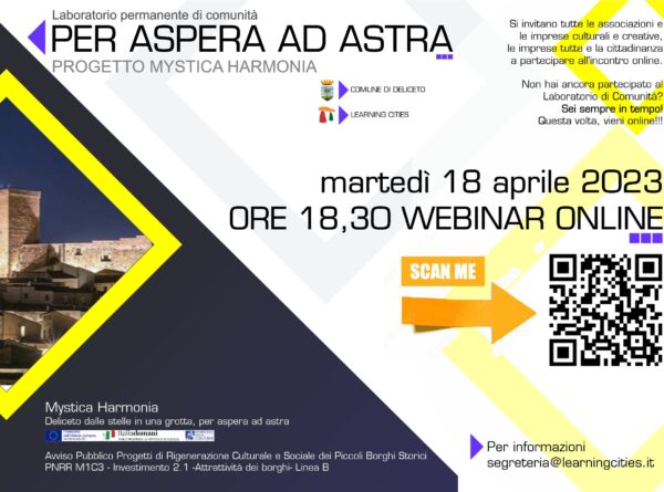 PER ASPERA AD ASTRA, il Laboratorio di Comunità di Deliceto del progetto MYSTICA HARMONIA