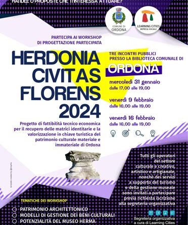 ORDONA, tre incontri per valorizzare i beni culturali